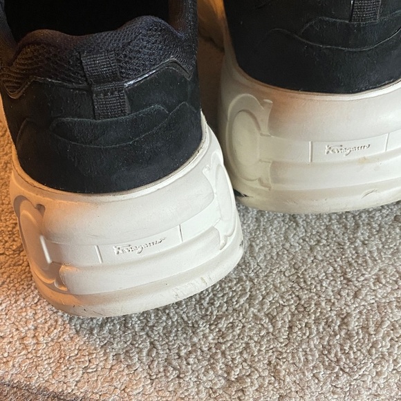 Salvatore Ferragamo Women's Black Nero Suede sneakers size 8.5 - Picture 4 of 9